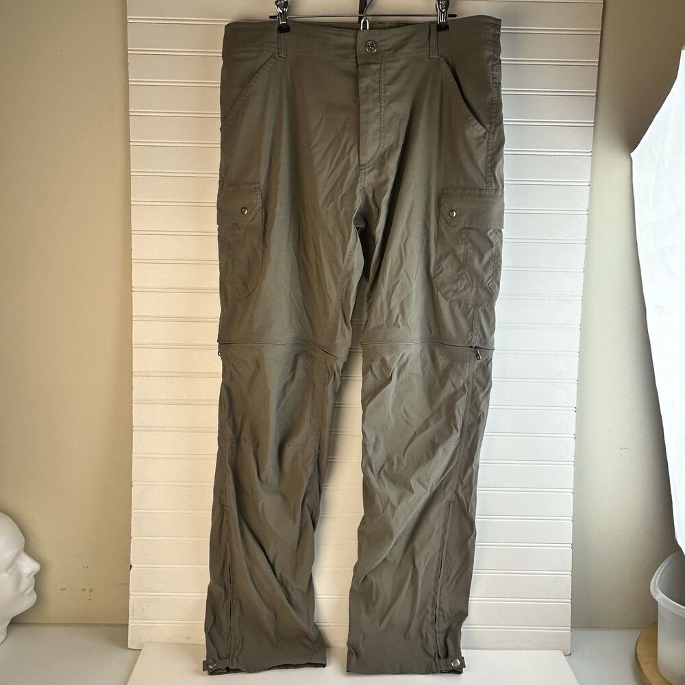 Kuhl Renegade Convertible Stealth Zip Pants Mens 38x34 Khaki Brown Outdoor Hike